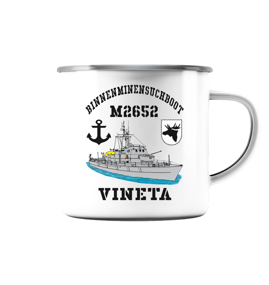 BIMI M2652 VINETA 3.MSG Anker - Emaille Tasse (Silber)