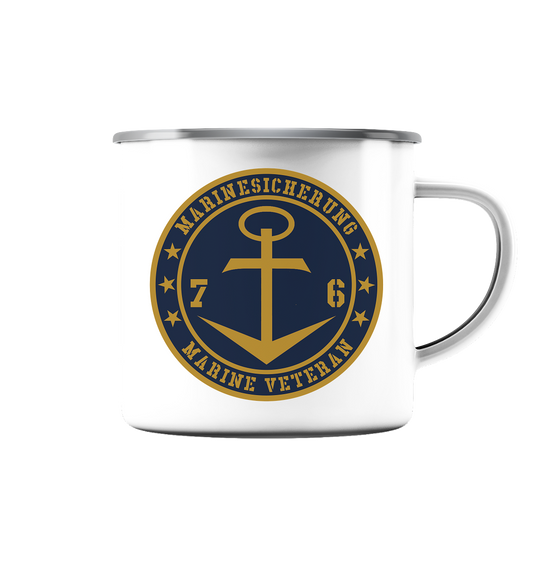 76er MARINESICHERUNG - Emaille Tasse (Silber)
