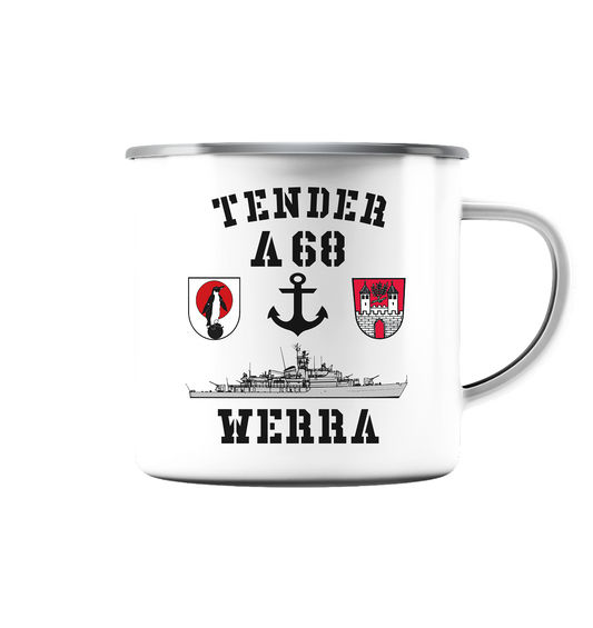 Tender A68 WERRA 6.MSG Anker - Emaille Tasse (Silber)