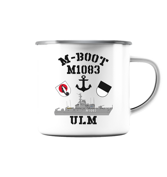 M-Boot M1083 ULM Anker (HL) - Emaille Tasse (Silber)