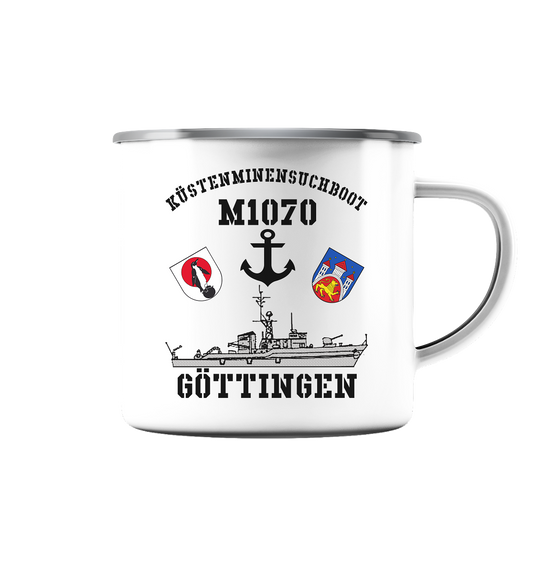 KM-Boot M1070 GÖTTINGEN Anker - Emaille Tasse (Silber)
