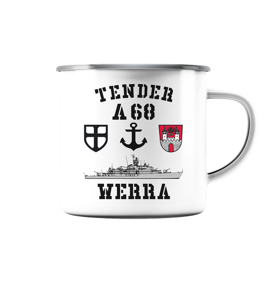 Tender A68 WERRA 7.SG Anker - Emaille Tasse (Silber)