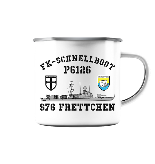 P6126 S76 FRETTCHEN 7.SG  - Emaille Tasse (Silber)