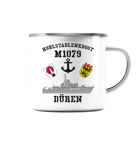 M1079 HL-Boot DÜREN - Emaille Tasse (Silber)