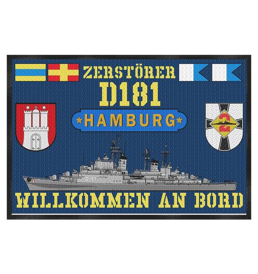 Zerstörer D181 HAMBURG - Fußmatte 60x40cm