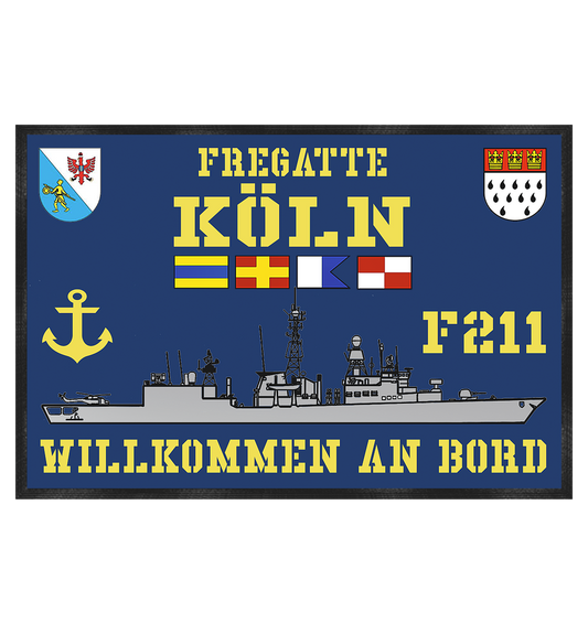 F211 Fregatte KÖLN - Fußmatte 60x40cm