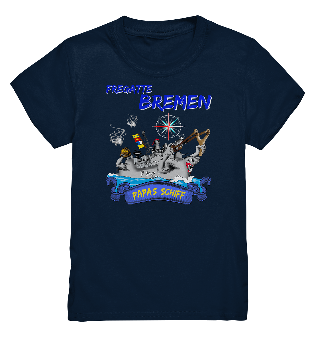Fregatte F207 BREMEN Papas Schiff - Kids Premium Shirt