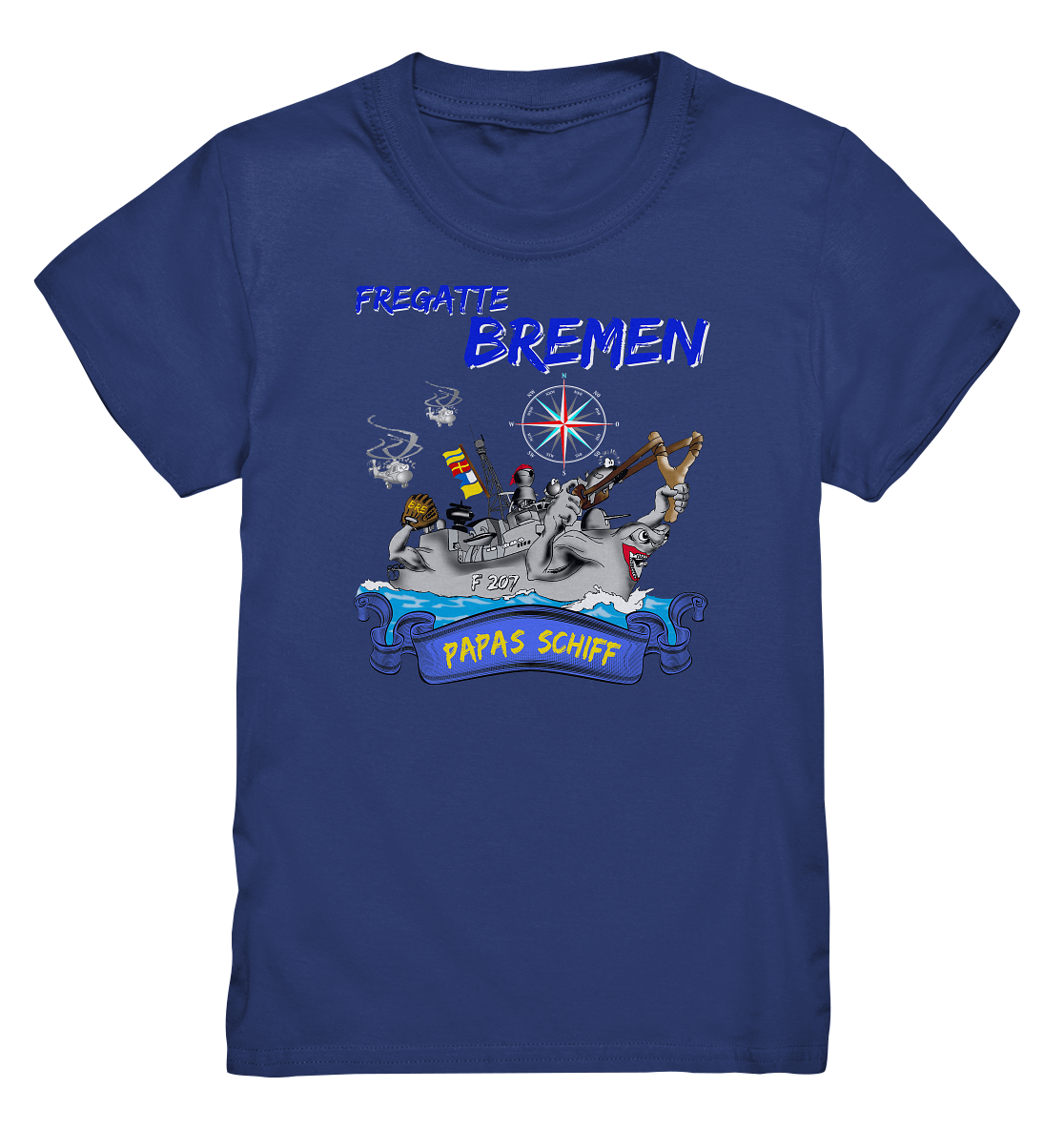 Fregatte F207 BREMEN Papas Schiff - Kids Premium Shirt