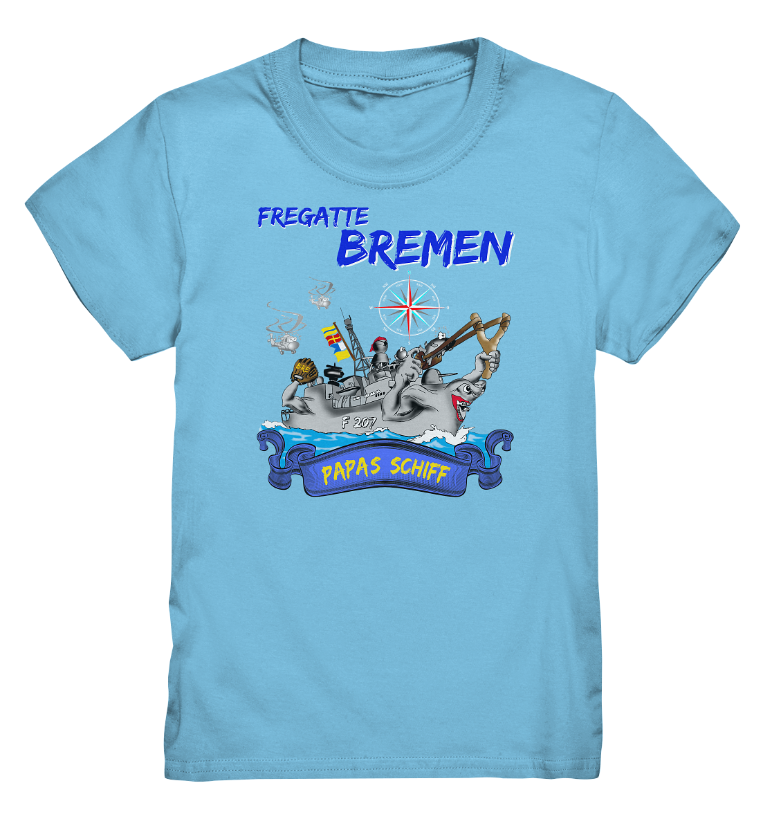 Fregatte F207 BREMEN Papas Schiff - Kids Premium Shirt
