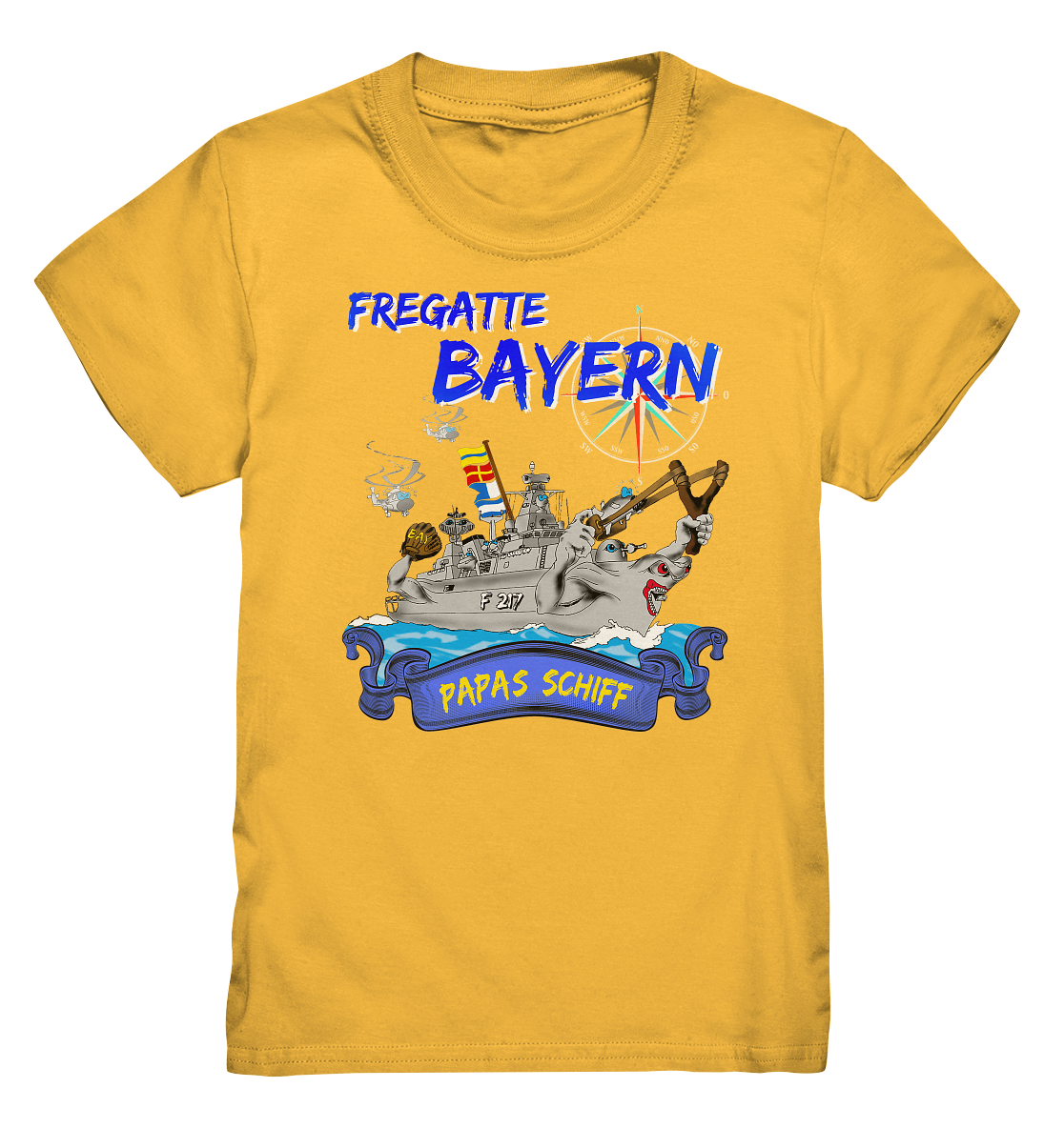 Fregatte F217 BAYERN Papas Schiff - Kids Premium Shirt