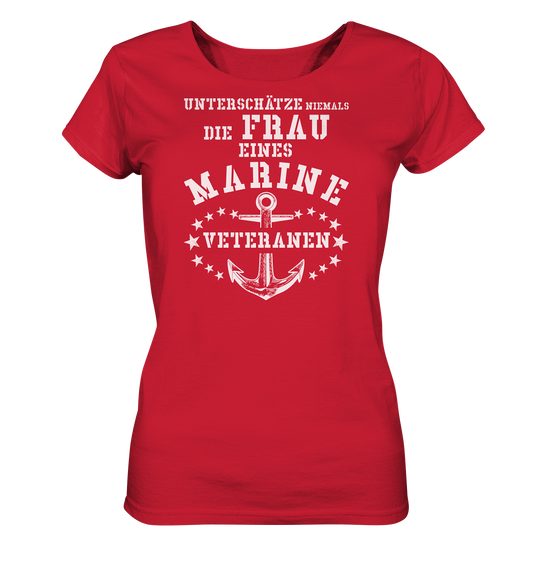 Unterschätze niemals die Frau.... - Ladies Organic Shirt
