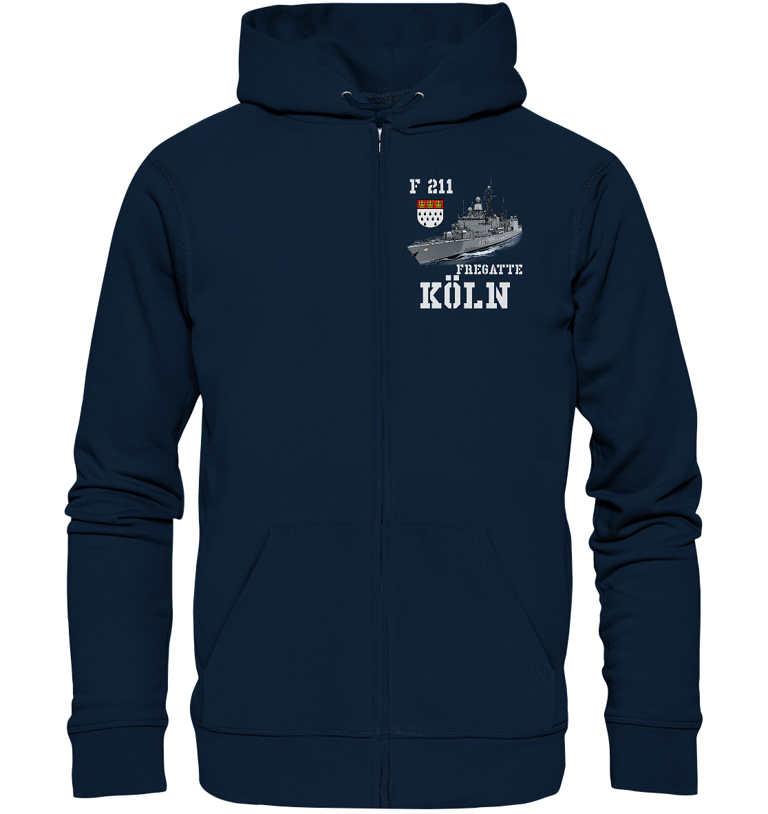 F211 Fregatte KÖLN - Organic Kapuzenjacke