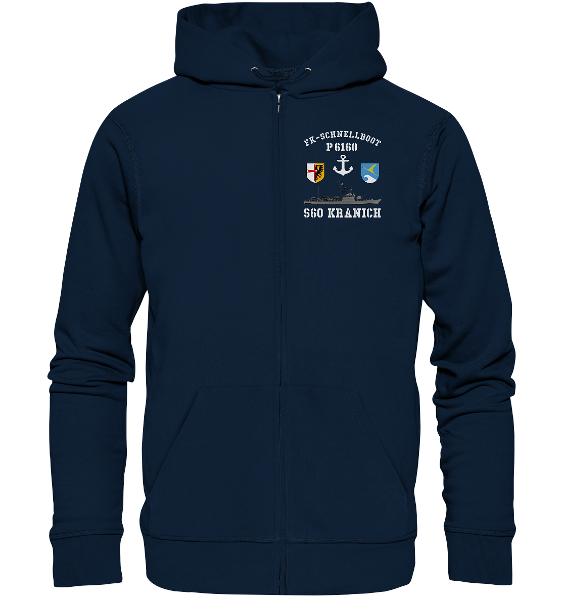 FK-Schnellboot P6160 KRANICH Anker - Organic Kapuzenjacke