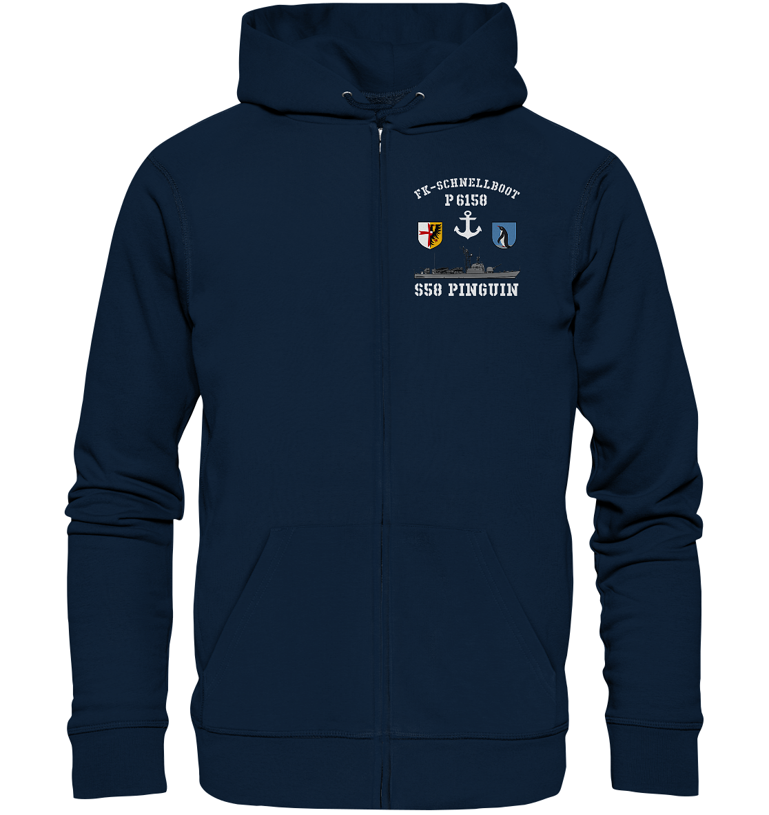 FK-Schnellboot P6158 PINGUIN Anker - Organic Kapuzenjacke