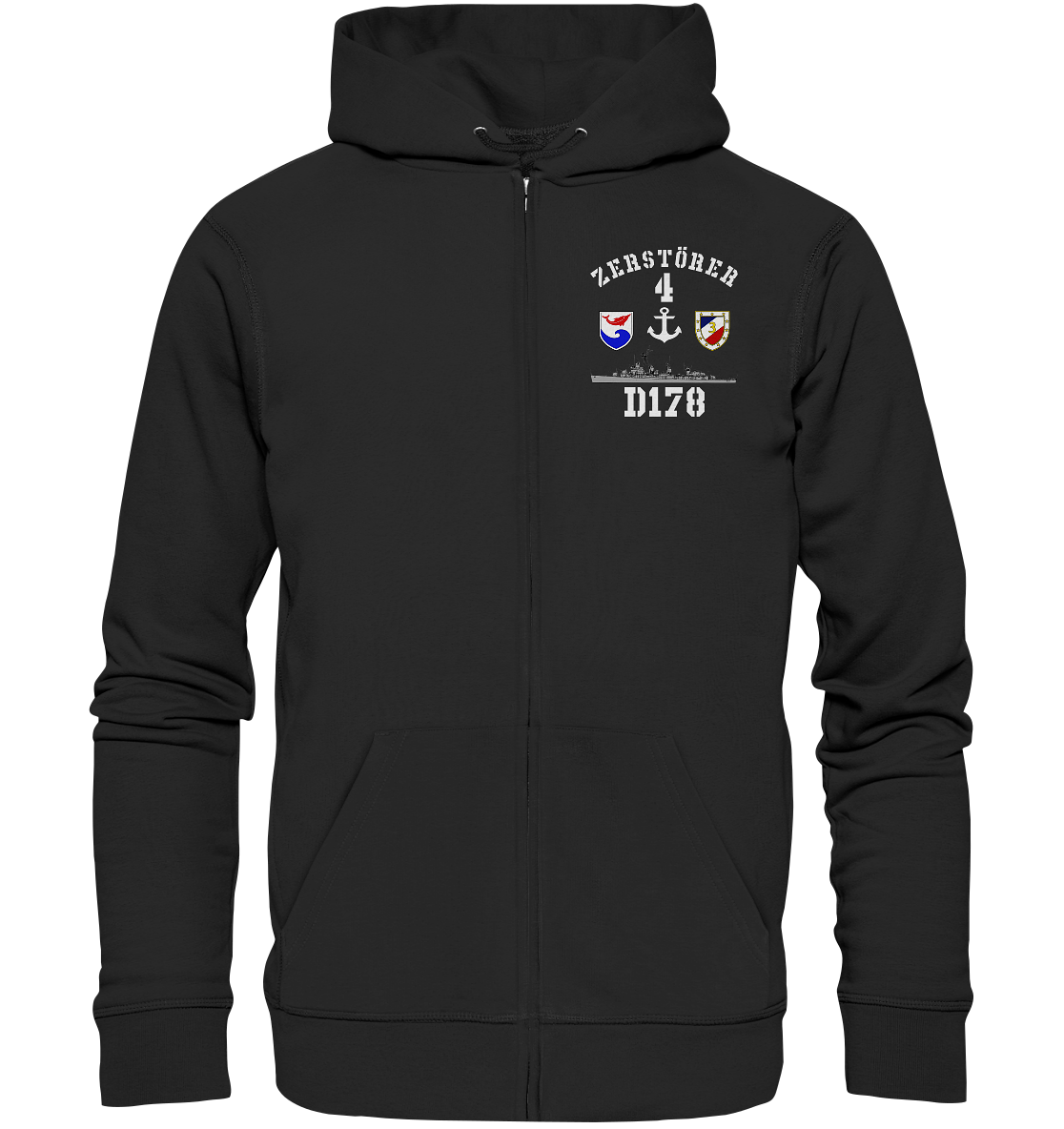 D178 ZERSTÖRER 4 Anker   - Organic Kapuzenjacke