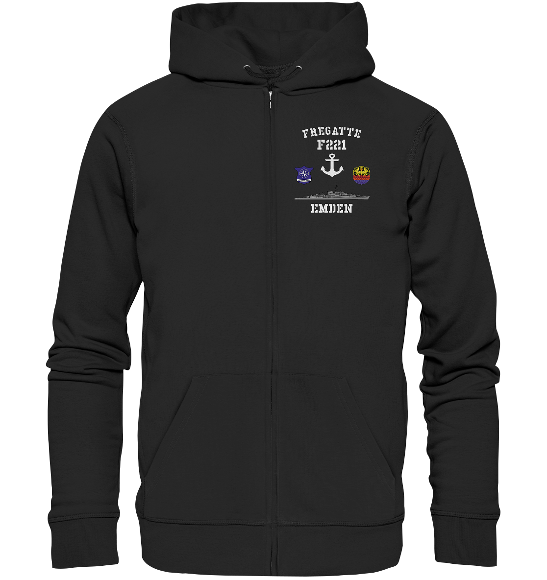 Fregatte F221 EMDEN Anker  - Organic Kapuzenjacke