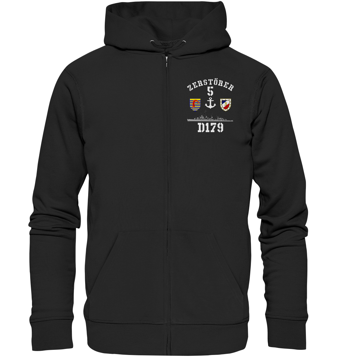 D179 ZERSTÖRER 5 Anker   - Organic Kapuzenjacke