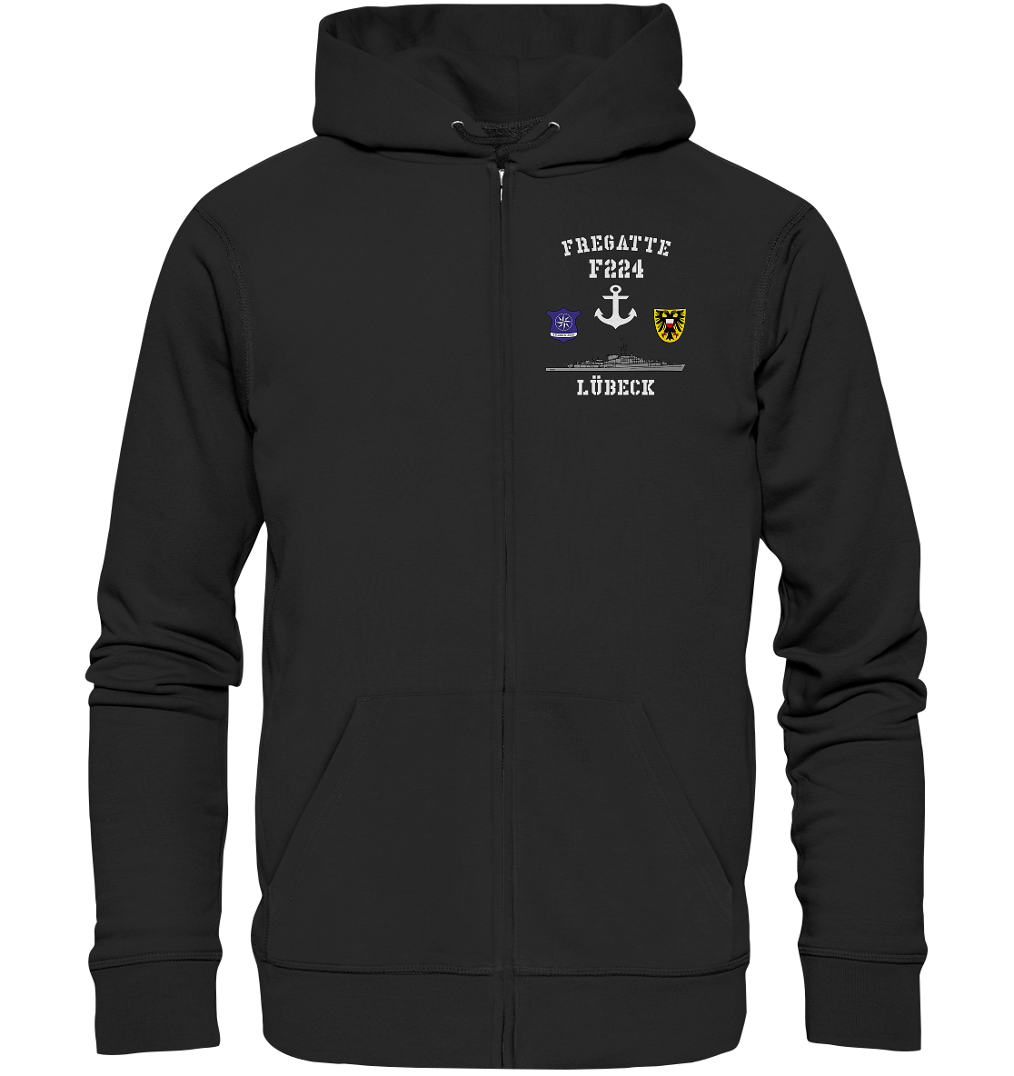 Fregatte F224 LÜBECK Anker   - Organic Kapuzenjacke