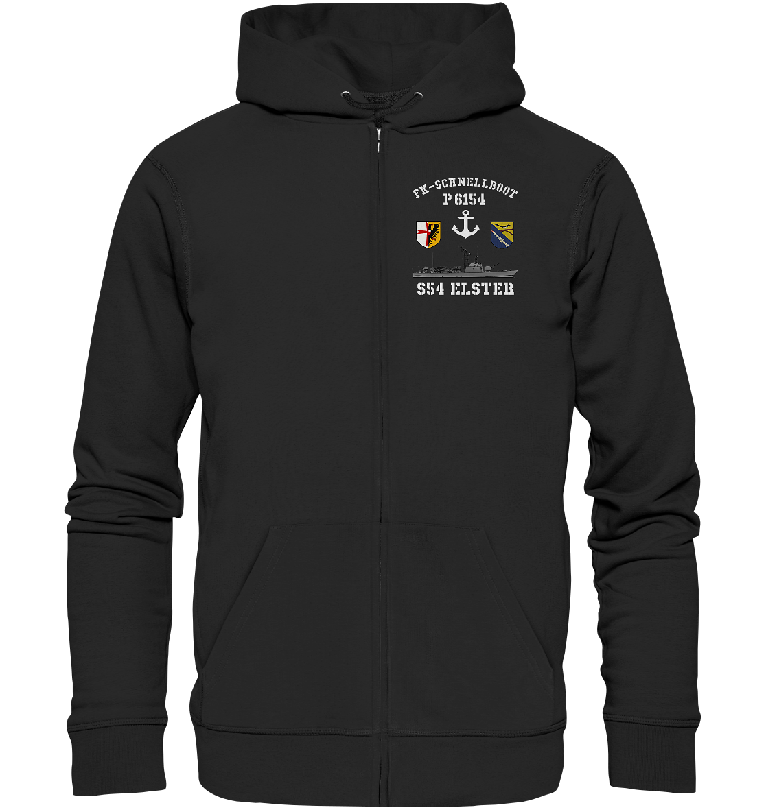 FK-Schnellboot P6154 ELSTER Anker - Organic Kapuzenjacke