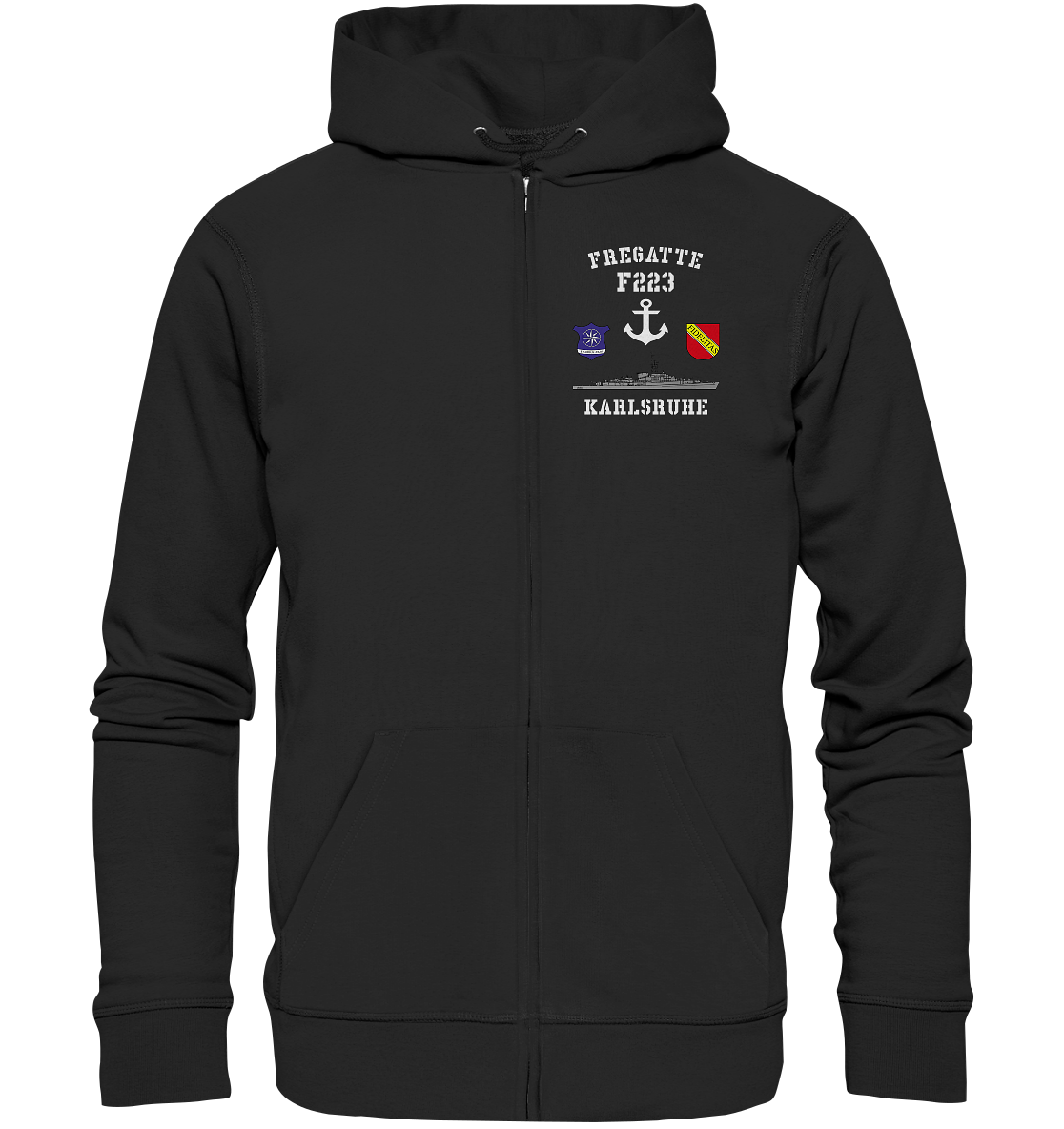 Fregatte F223 KARLSRUHE Anker  - Organic Kapuzenjacke
