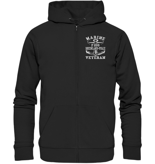 Fregatte F209 RHEINLAND-PFALZ Marine Veteran Brustlogo - Organic Kapuzenjacke