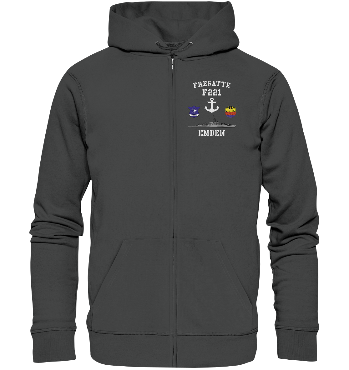 Fregatte F221 EMDEN Anker  - Organic Kapuzenjacke