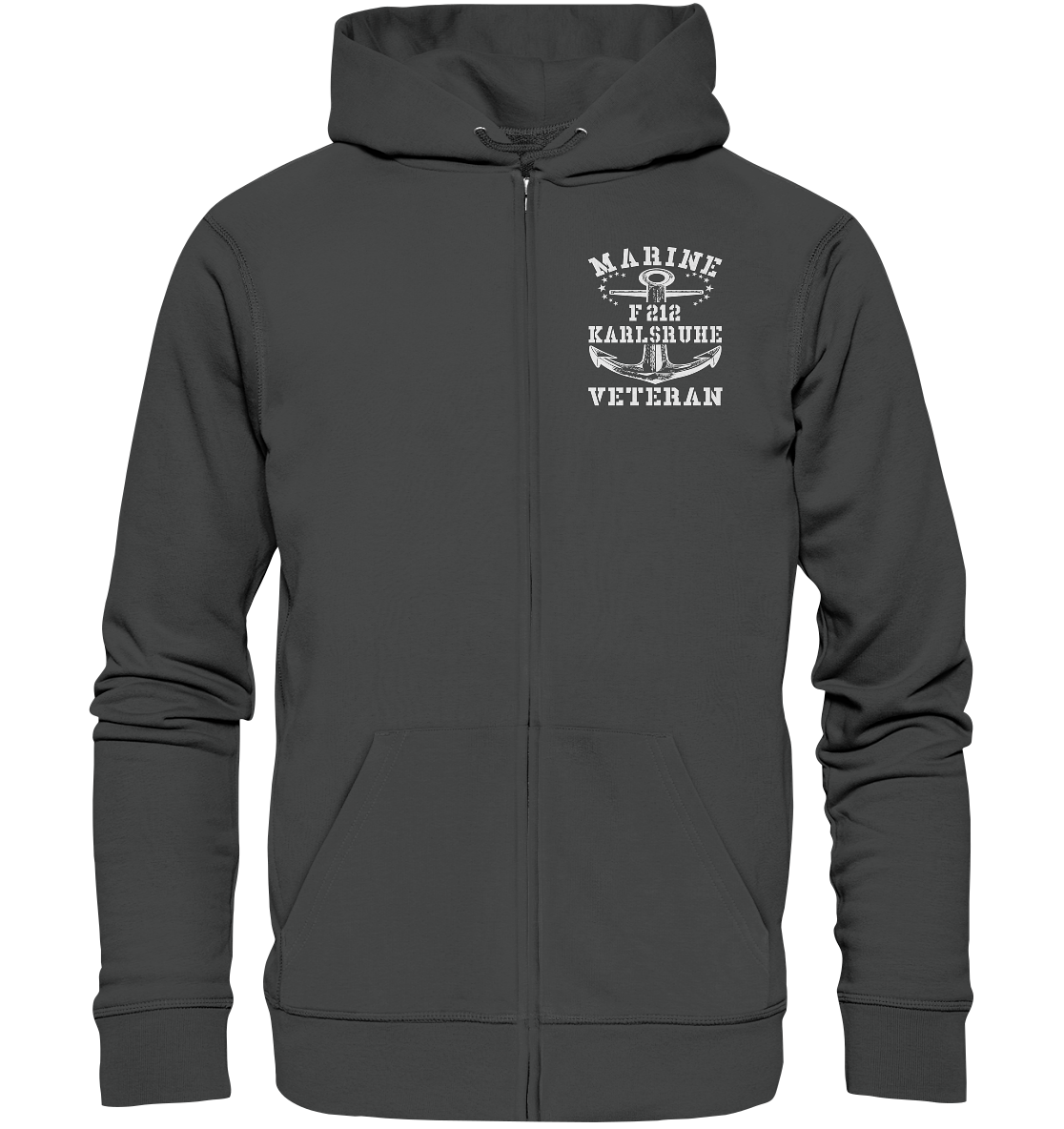 Fregatte F212 KARLSRUHE Marine Veteran Brustlogo - Organic Kapuzenjacke