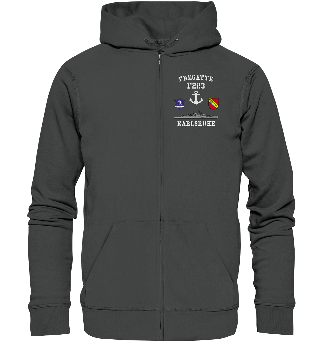 Fregatte F223 KARLSRUHE Anker  - Organic Kapuzenjacke