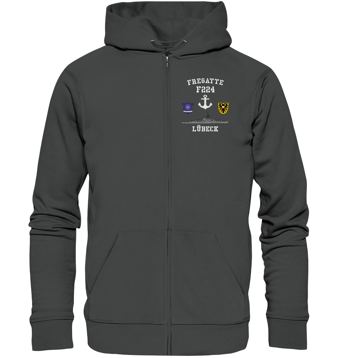 Fregatte F224 LÜBECK Anker   - Organic Kapuzenjacke