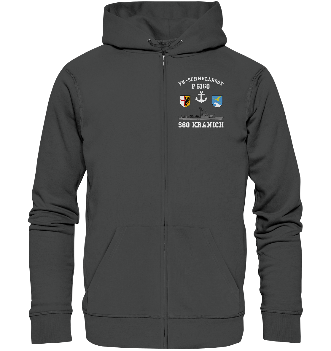 FK-Schnellboot P6160 KRANICH Anker - Organic Kapuzenjacke
