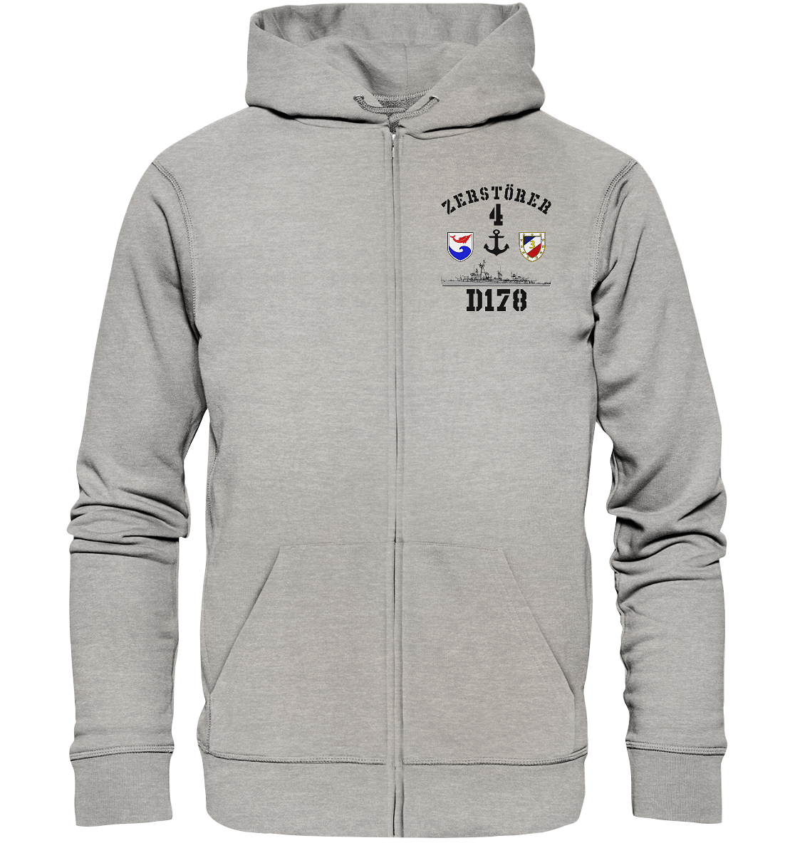 D178 ZERSTÖRER 4 Anker   - Organic Kapuzenjacke