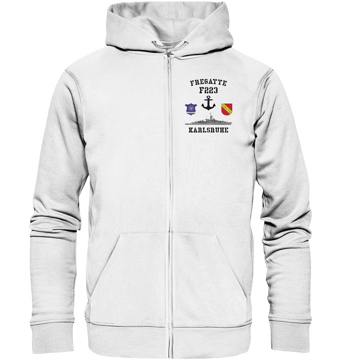 Fregatte F223 KARLSRUHE Anker  - Organic Kapuzenjacke