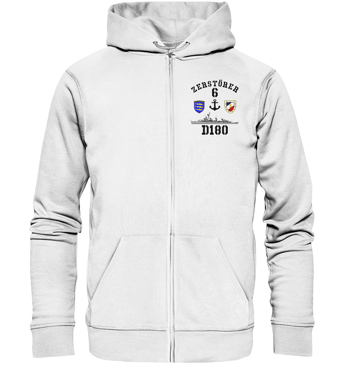 D180 ZERSTÖRER 6 Anker  - Organic Kapuzenjacke
