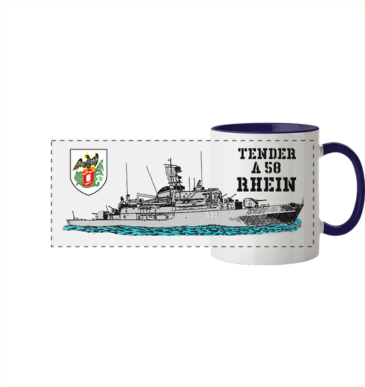 Tender A58 RHEIN - Panorama Tasse zweifarbig