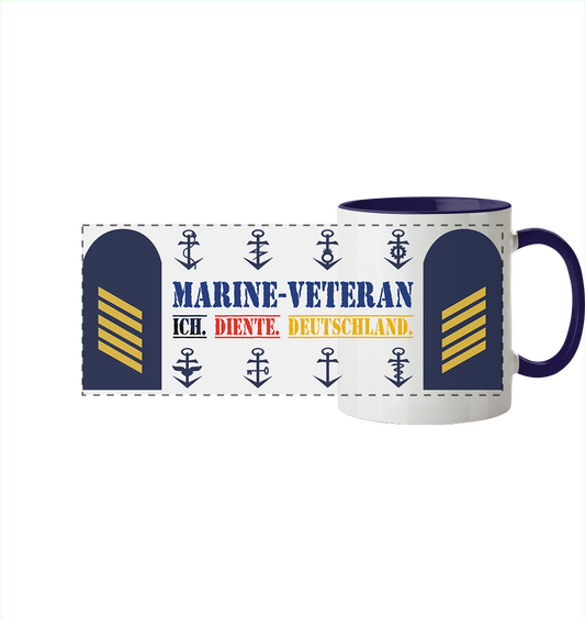 Dienstgradbecher OBERSTABSGEFREITER Marine Veteran - Panorama Tasse zweifarbig