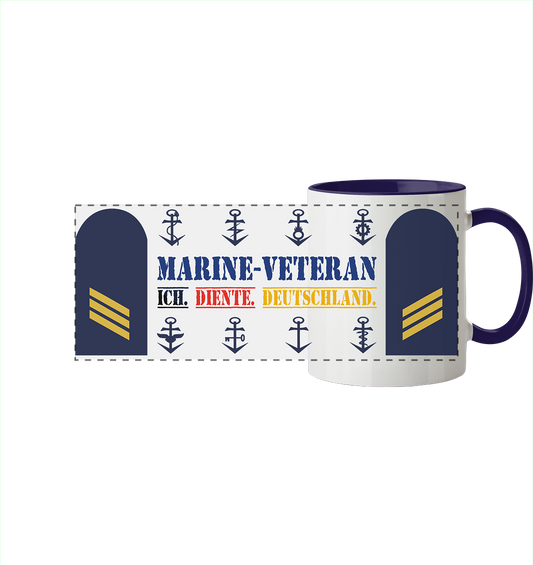 Dienstgradbecher HAUPTGEFREITER Marine Veteran - Panorama Tasse zweifarbig