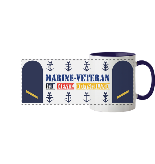 Dienstgradbecher GEFREITER Marine Veteran - Panorama Tasse zweifarbig