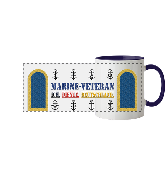 Obermaat MARINE-VETERAN - Panorama Tasse zweifarbig