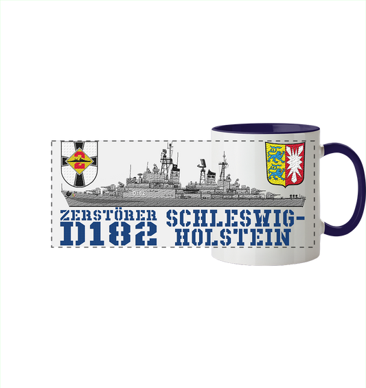 Zerstörer D182 SCHLESWIG-HOLSTEIN - Panorama Tasse zweifarbig