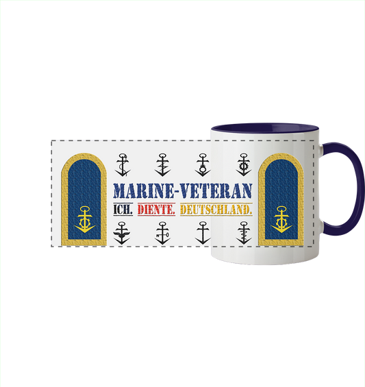 Obermaat MARINE-VETERAN Heizer - Panorama Tasse zweifarbig