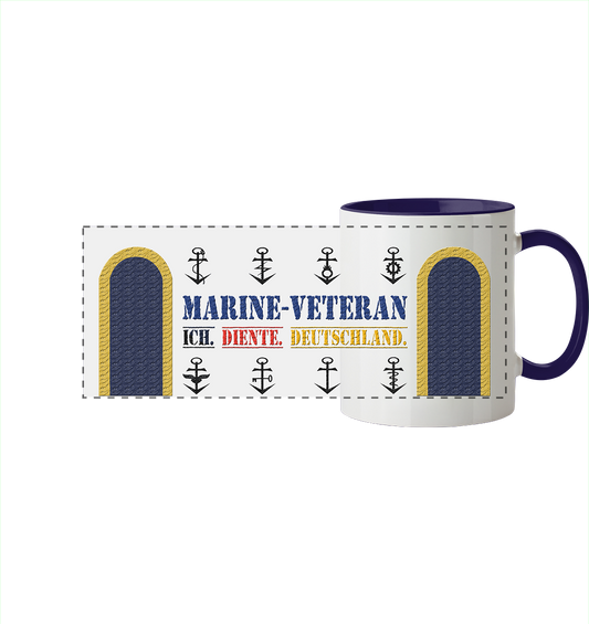 Maat MARINE-VETERAN  - Panorama Tasse zweifarbig