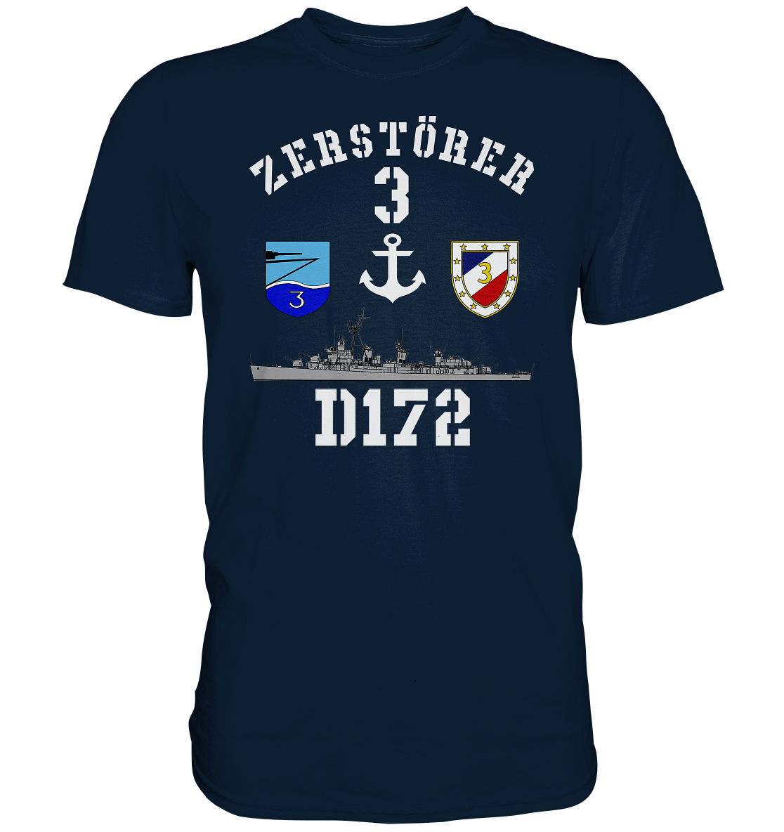 D172 ZERSTÖRER 3 Anker  - Premium Shirt