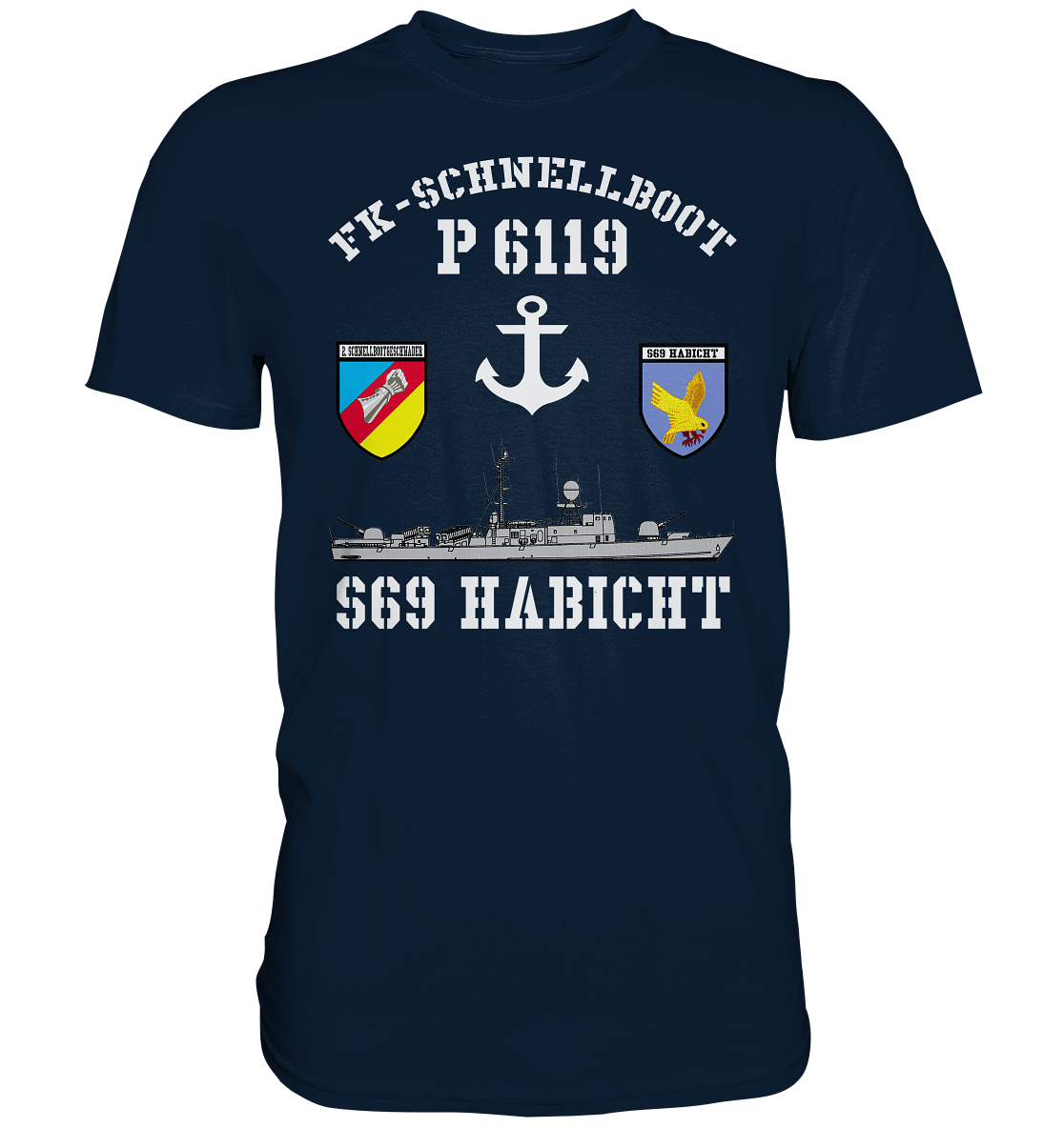 FK-Schnellboot P6119 HABICHT 2.SG Anker  - Premium Shirt