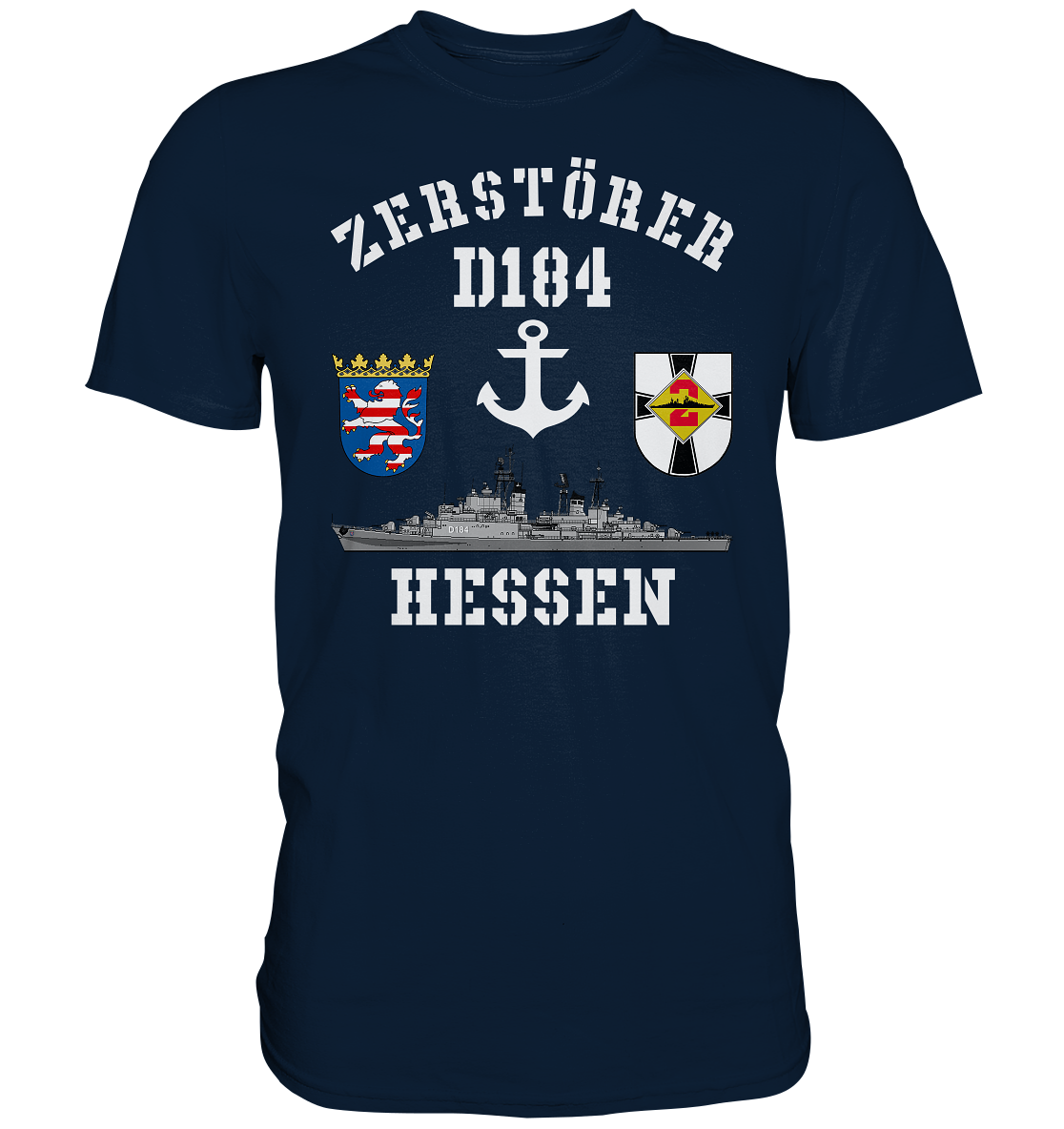 Zerstörer D184 HESSEN Anker - Premium Shirt