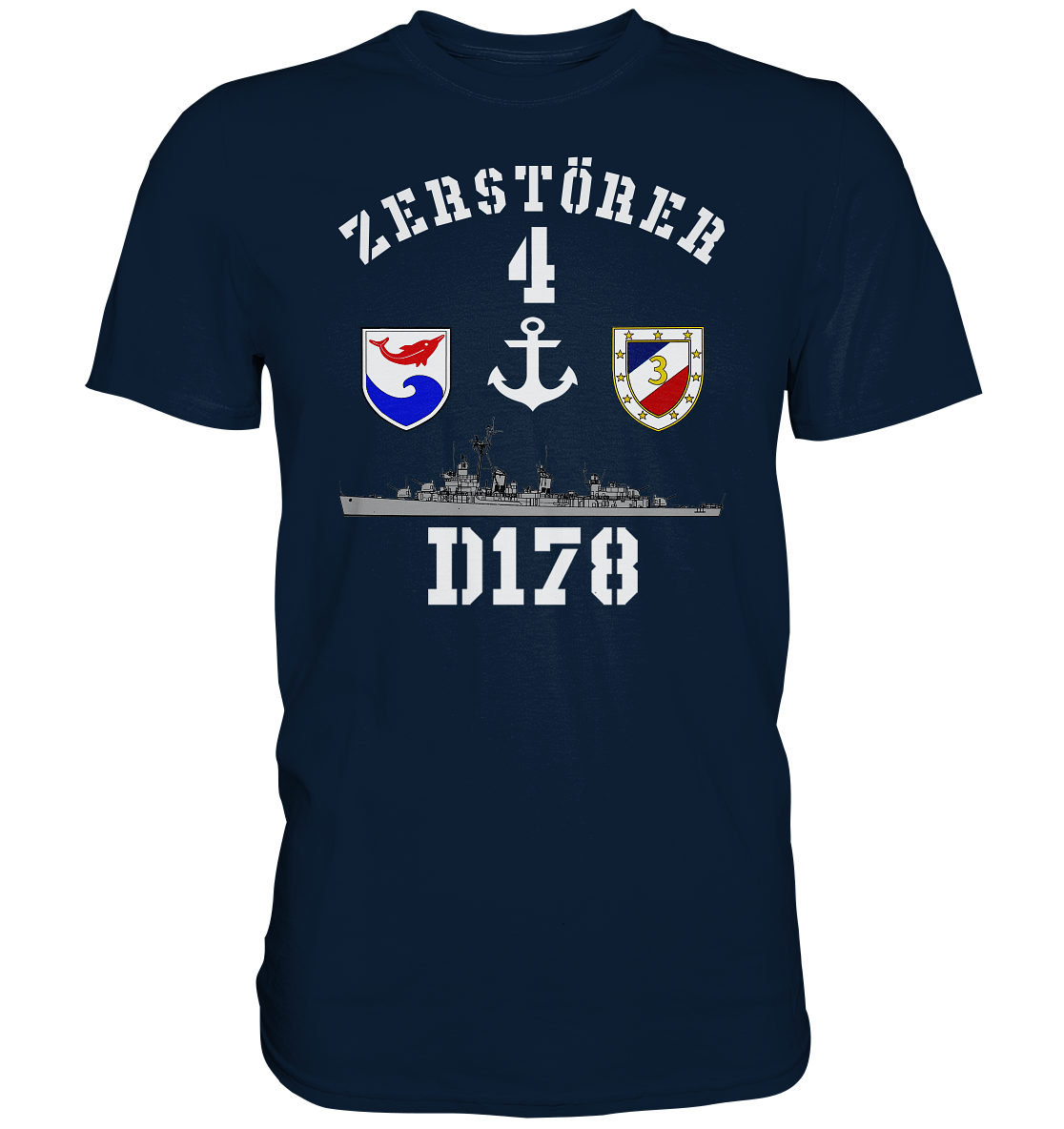 D178 ZERSTÖRER 4 Anker   - Premium Shirt