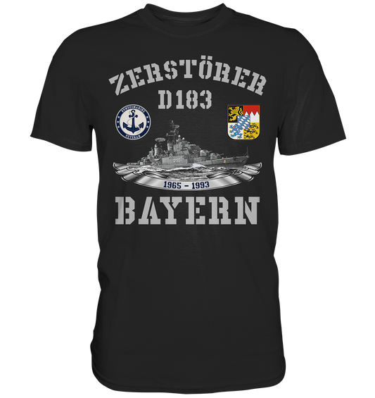 Zerstörer D183 BAYERN Bundesmarine Veteran - Premium Shirt
