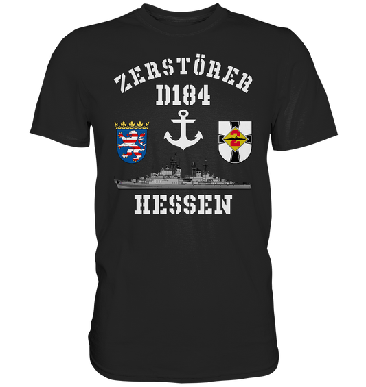 Zerstörer D184 HESSEN Anker - Premium Shirt