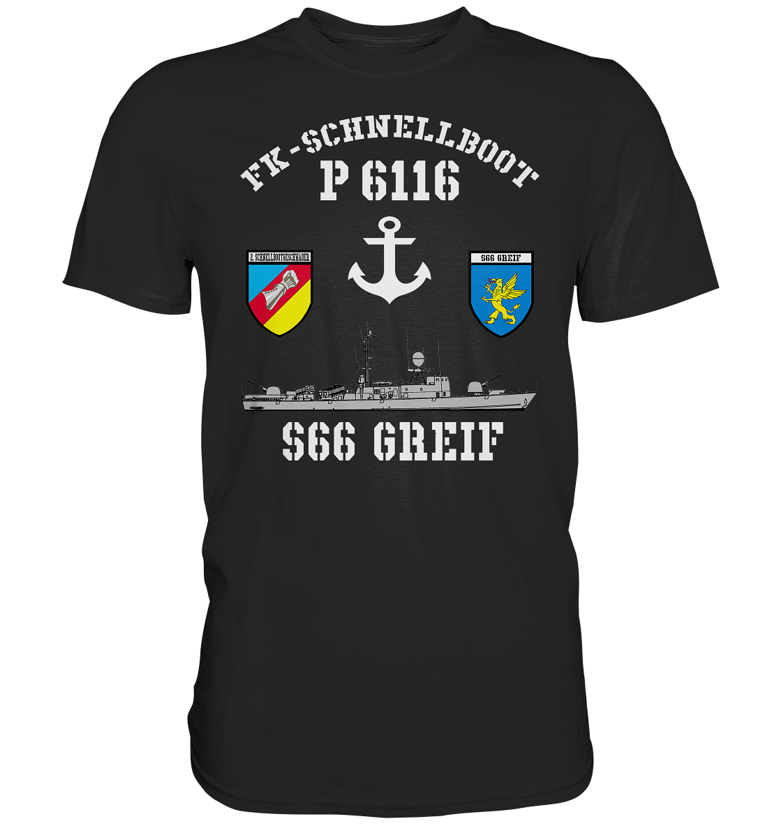 FK-Schnellboot P6116 GREIF 2.SG Anker  - Premium Shirt