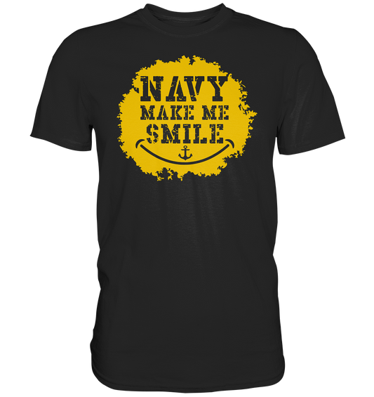 Navy make me smile - Premium Shirt