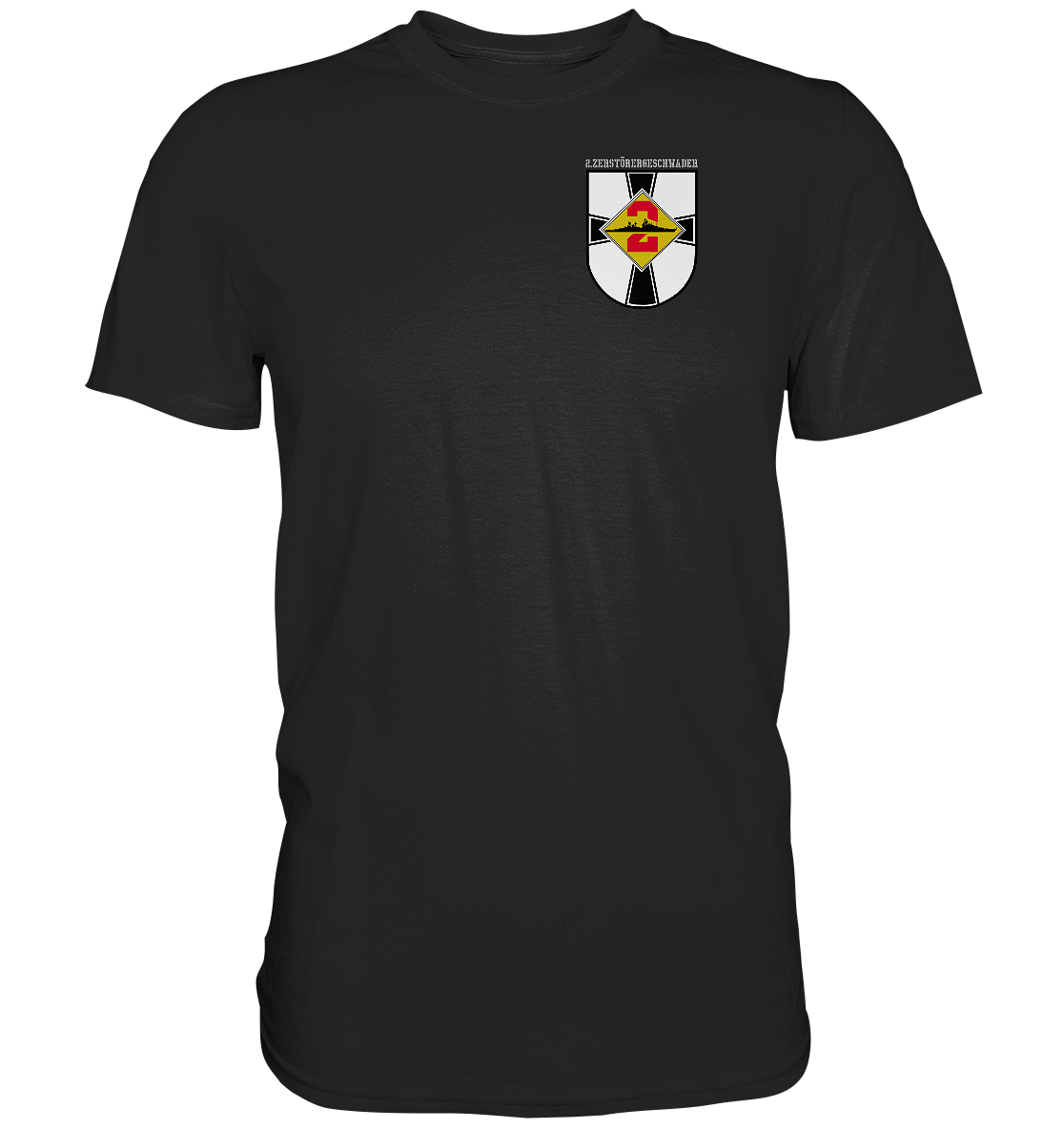 2. ZG Zerstörer D184 HESSEN; beidseitiger Druck - Premium Shirt